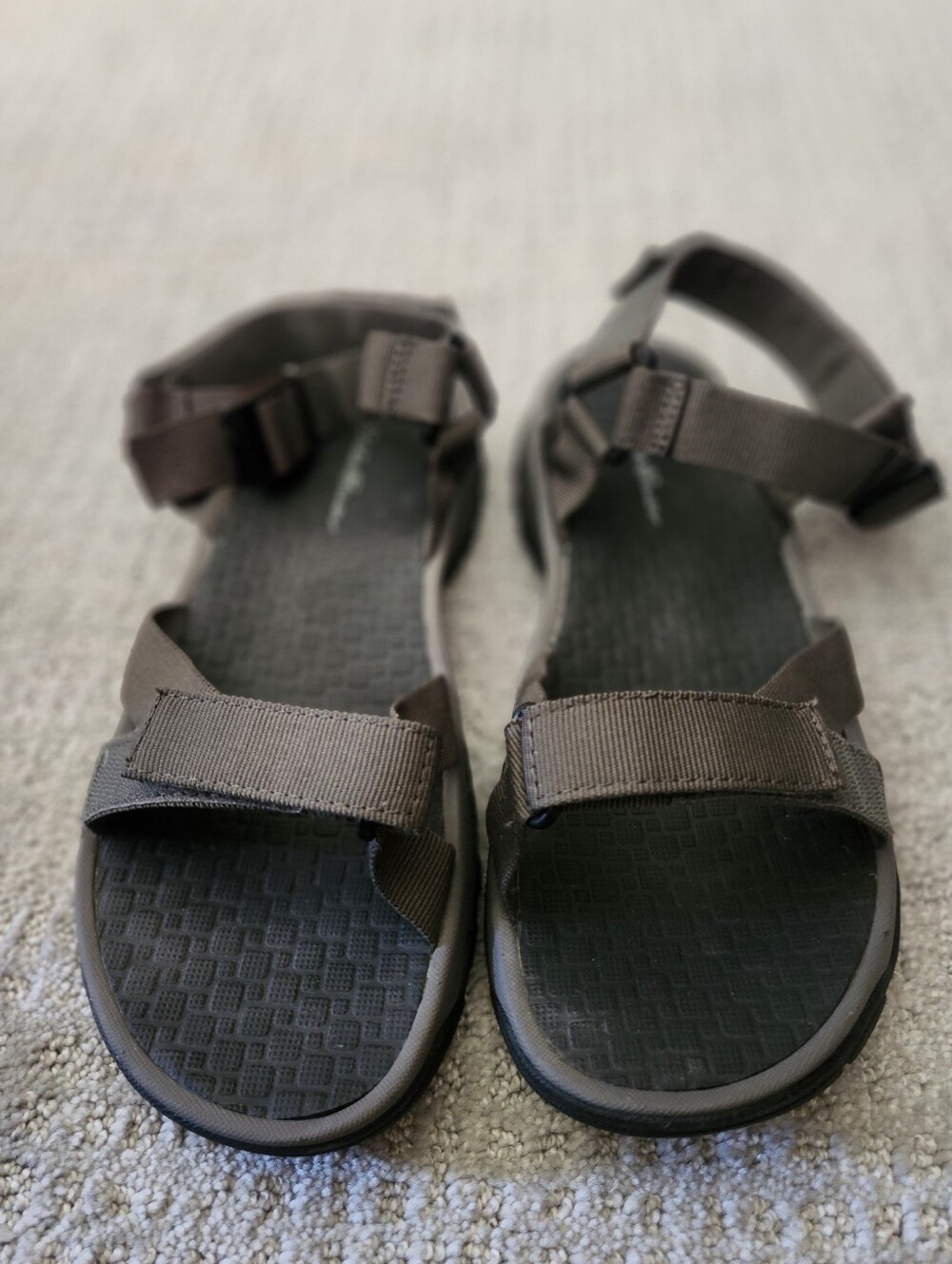 Men's Eddie Bauer Outdoor Strapped Sandals in Dark Brown/Gray